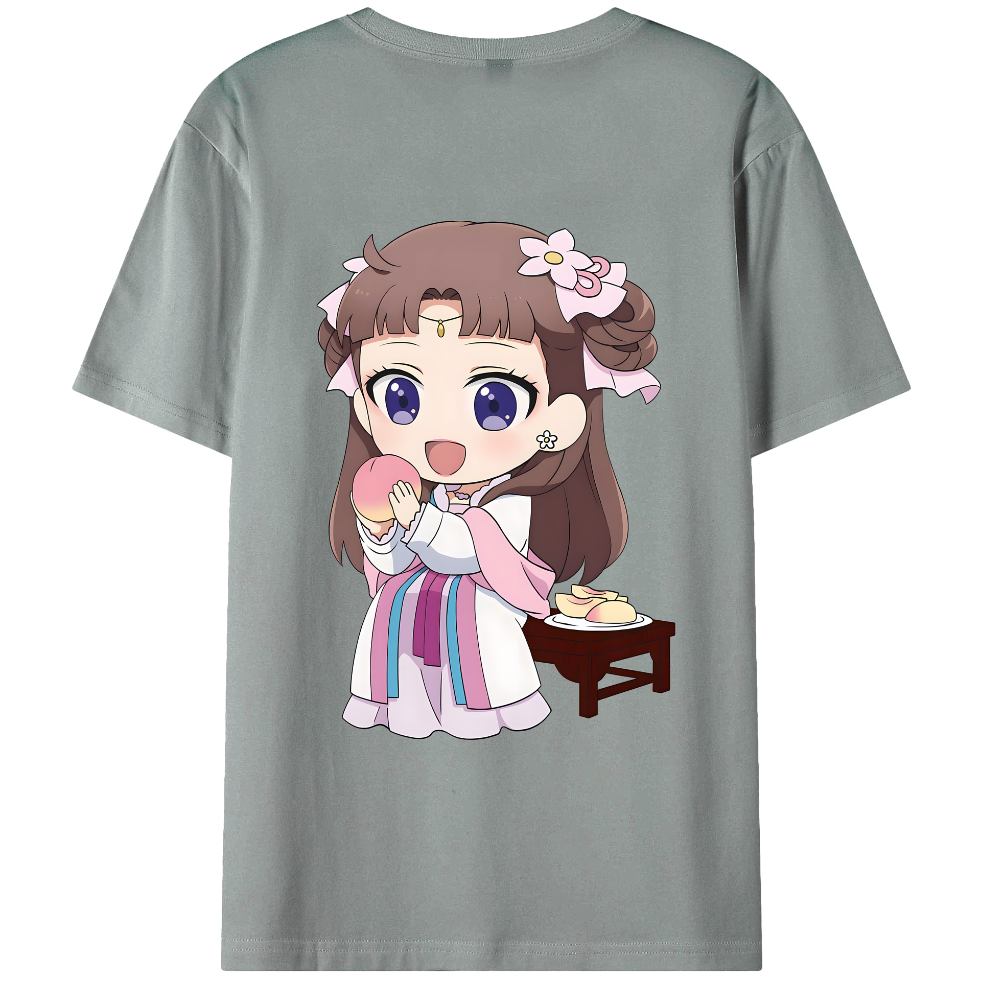 （画像用） 薬屋のひとりごと The Apothecary Diaries 綿100％ メンズ半袖Tシャツ（バックプリント） 通気性